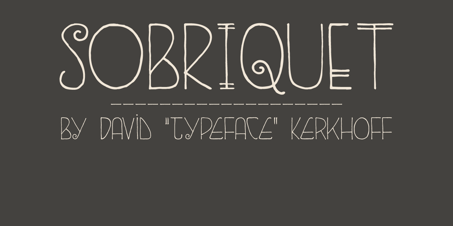 Sobriquet Font Poster #1