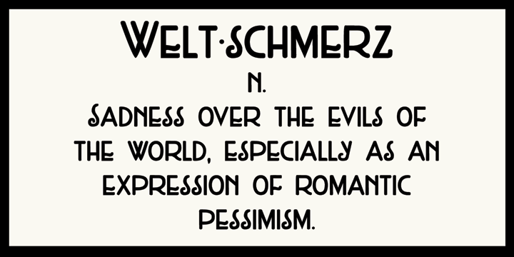 Weltschmerz Font Poster #2