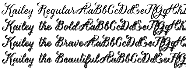 Kailey Complete Font Poster #1
