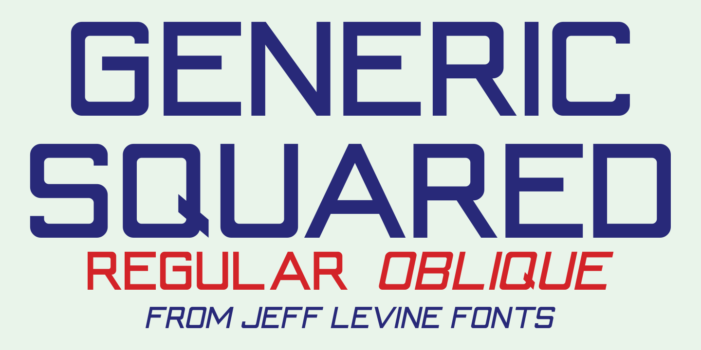 Generic Squared Font Family
