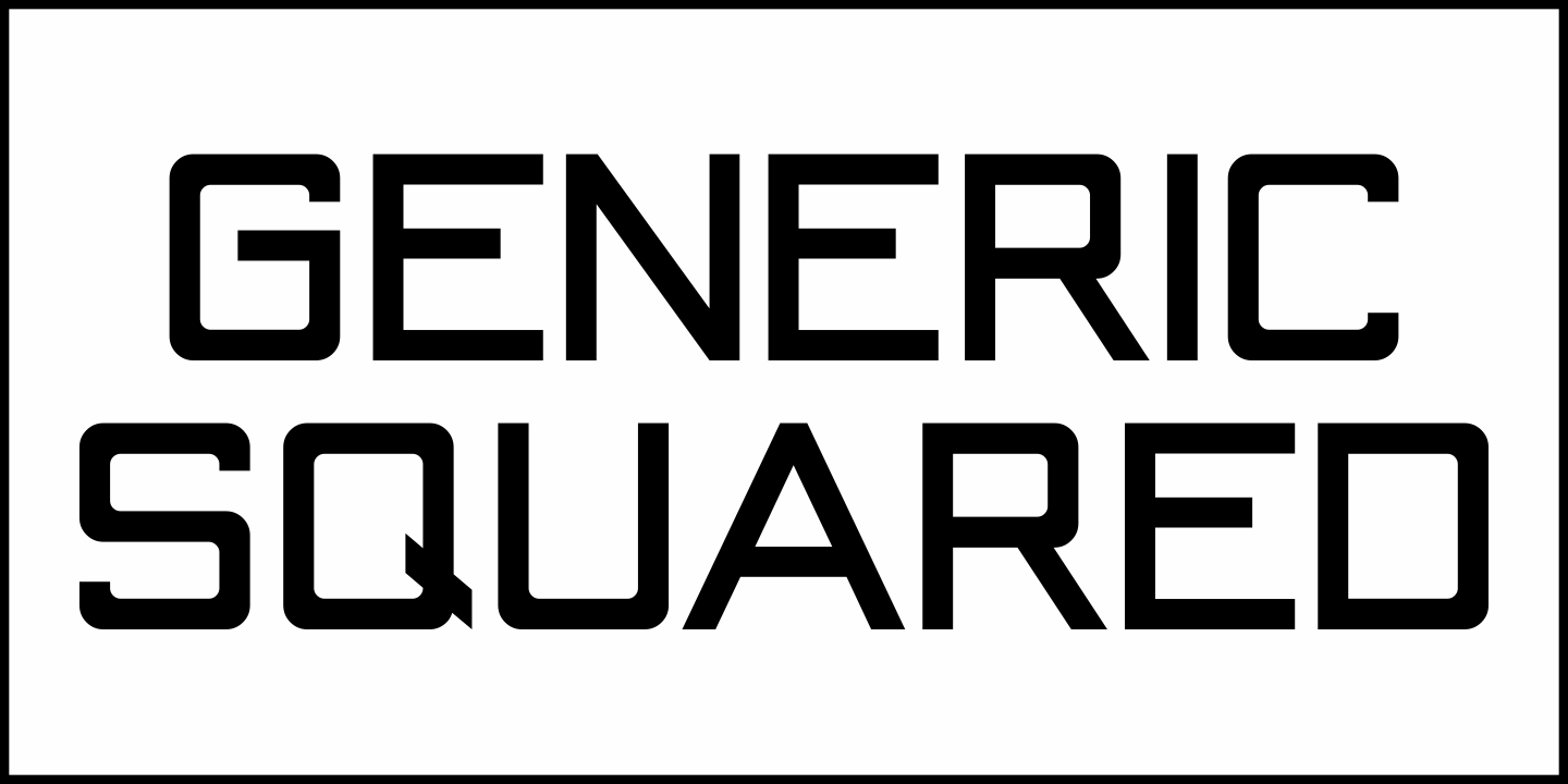Generic Squared Font Poster #2