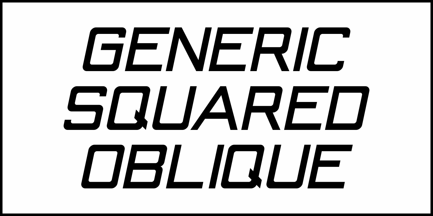 Generic Squared Font Poster #4