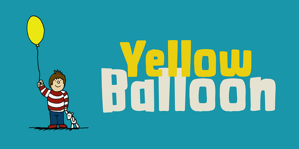 Yellow Balloon Font Poster #1