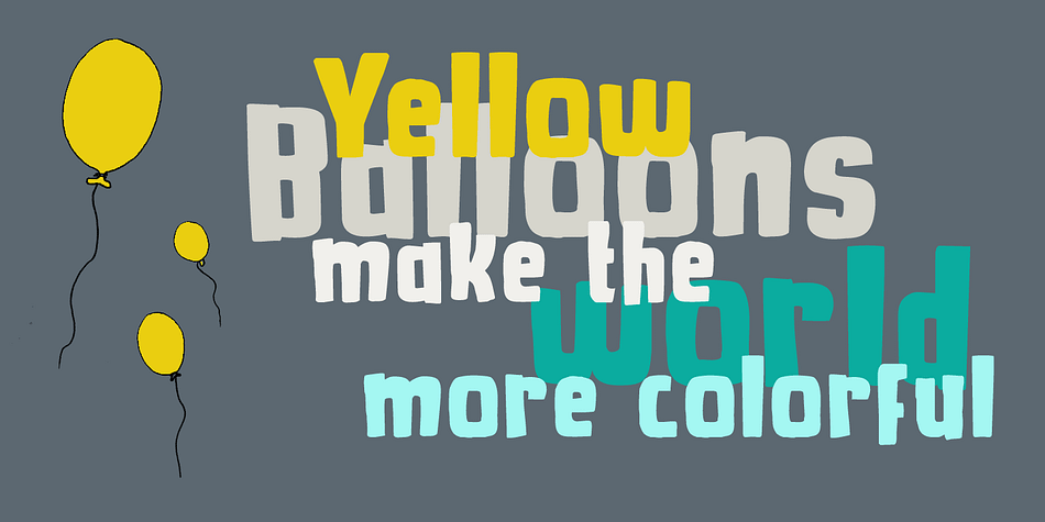 Yellow Balloon Font Poster #1
