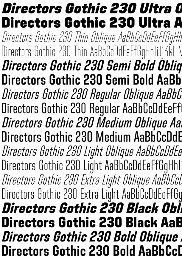 Directors Gothic 230 Font Poster #1