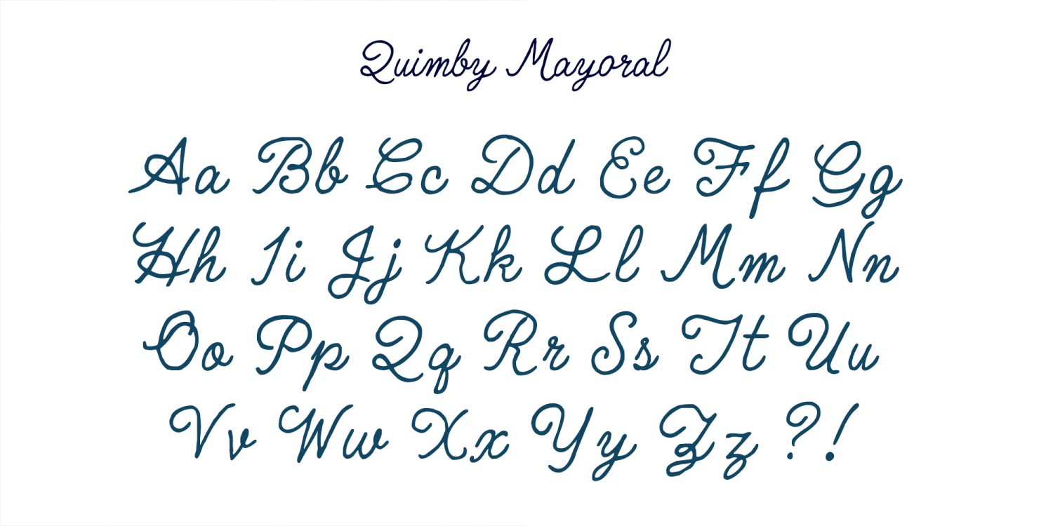 Quimby Mayoral Font Poster #1