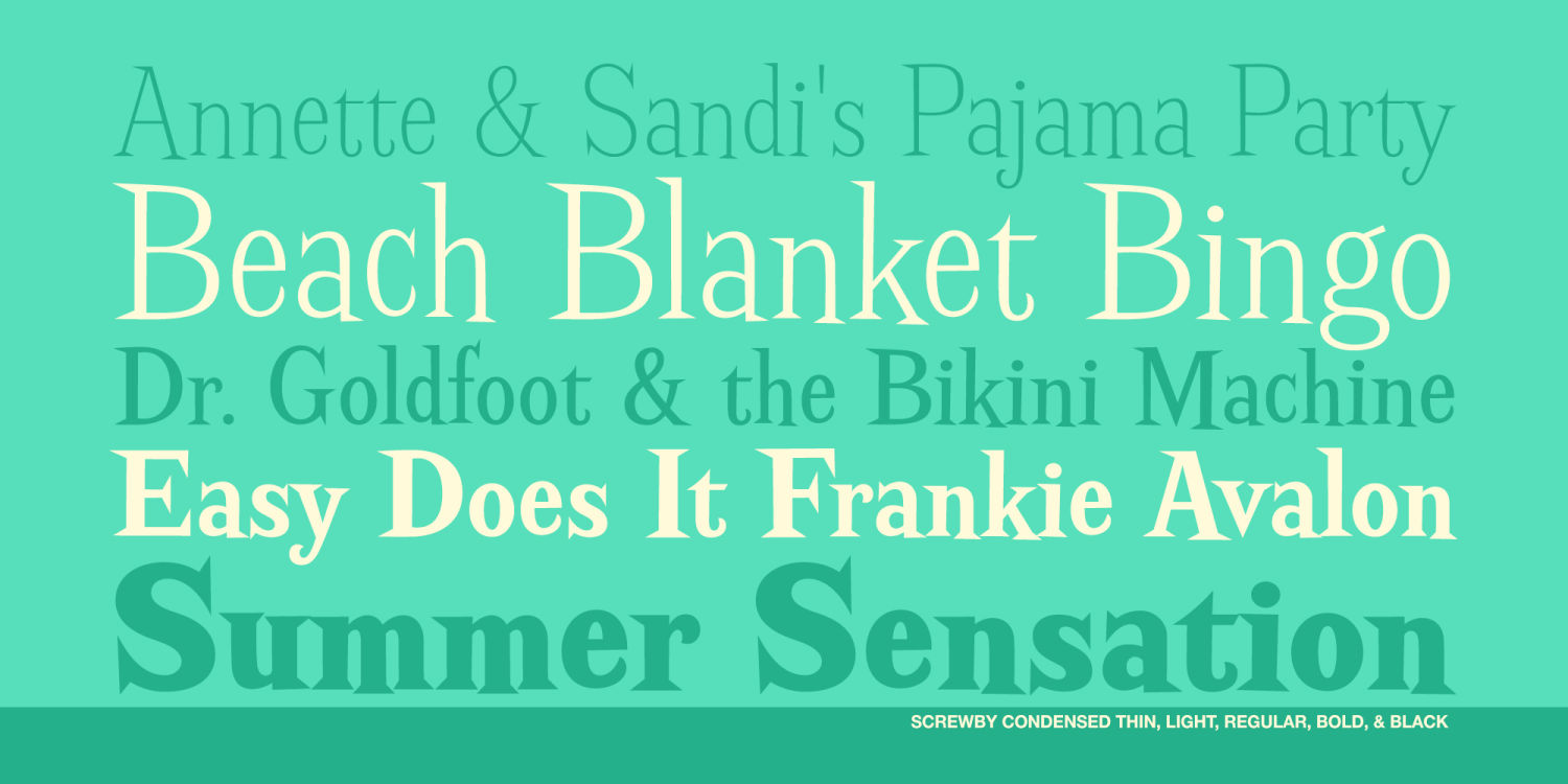 Screwby Font Poster #1