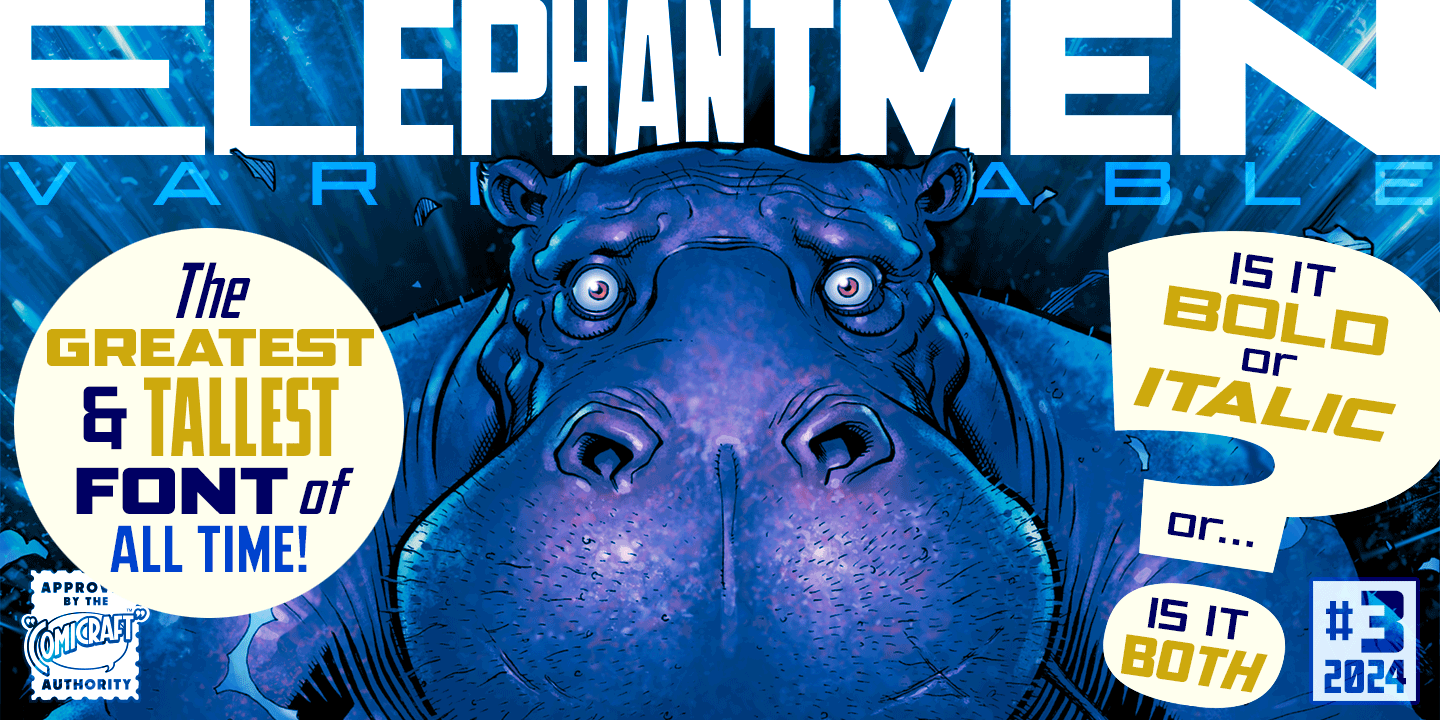 Elephantmen Variable Font Poster #1
