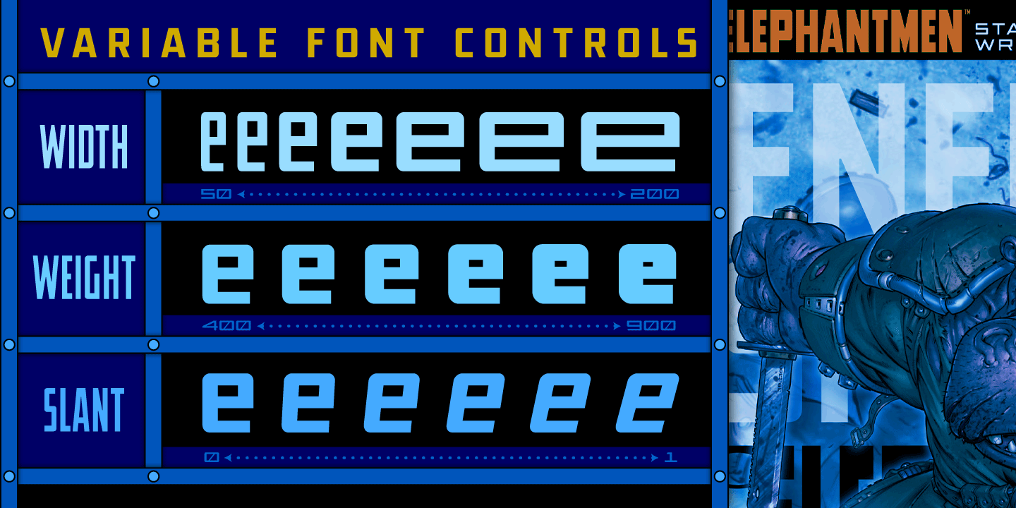 Elephantmen Variable Font Poster #1