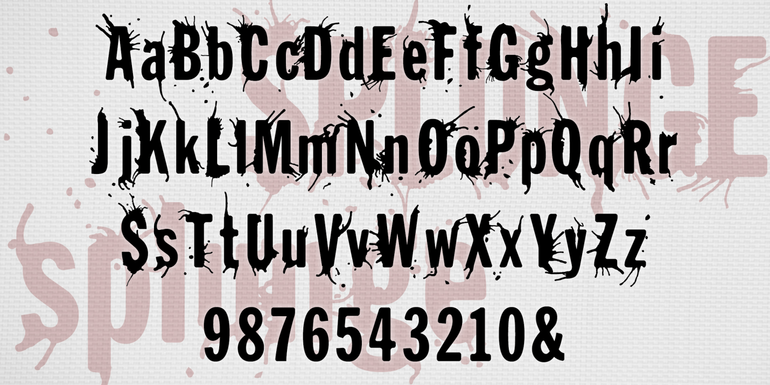 Splunge Font Family Poster