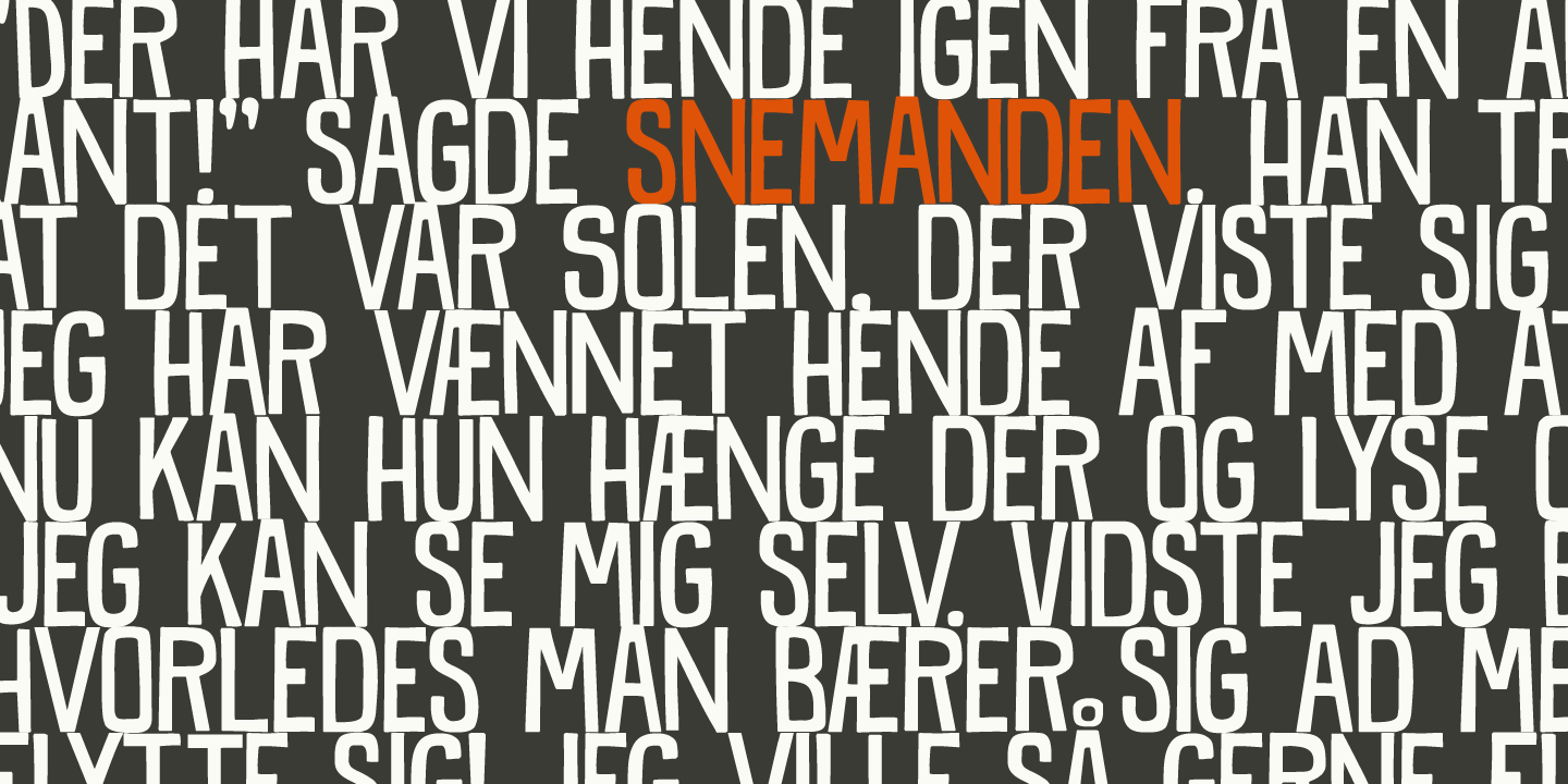 Snemand Font Poster #3
