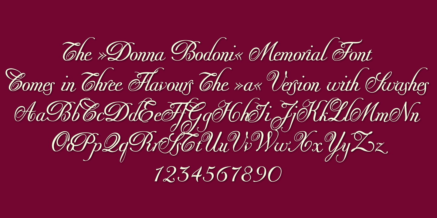 Donna Bodoni Font Poster #1
