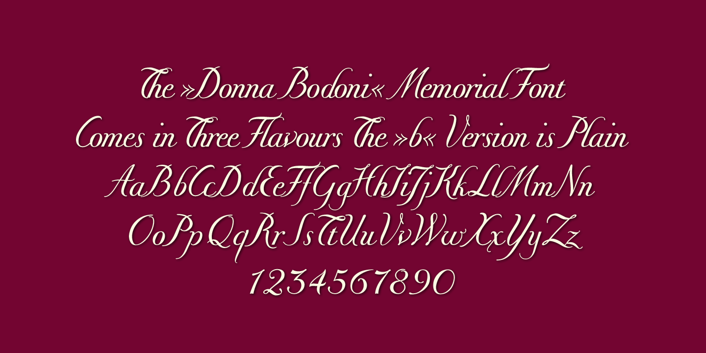 Donna Bodoni Font Poster #1