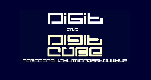 Digit Font Poster #1