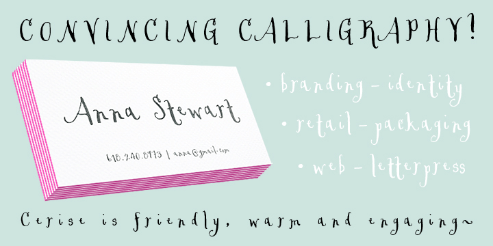 Cerise Font Poster #1