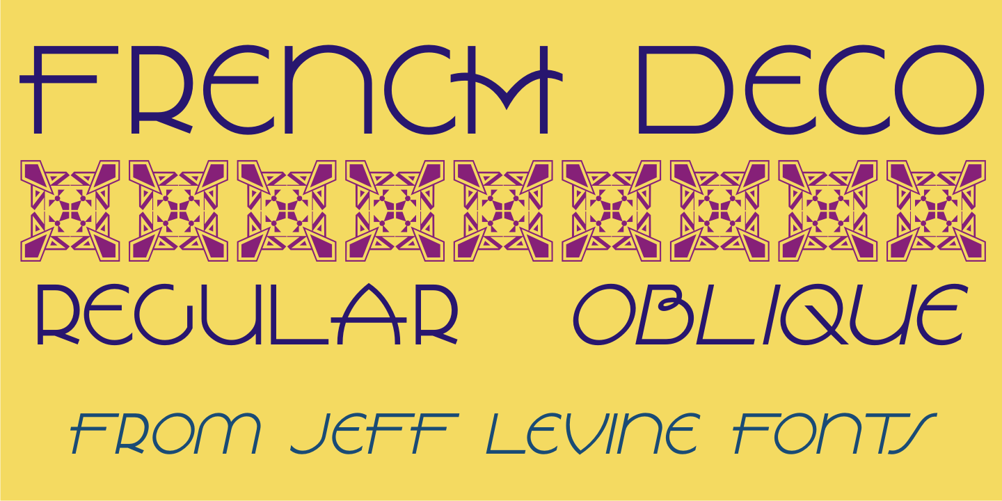 French Deco Font Family Poster