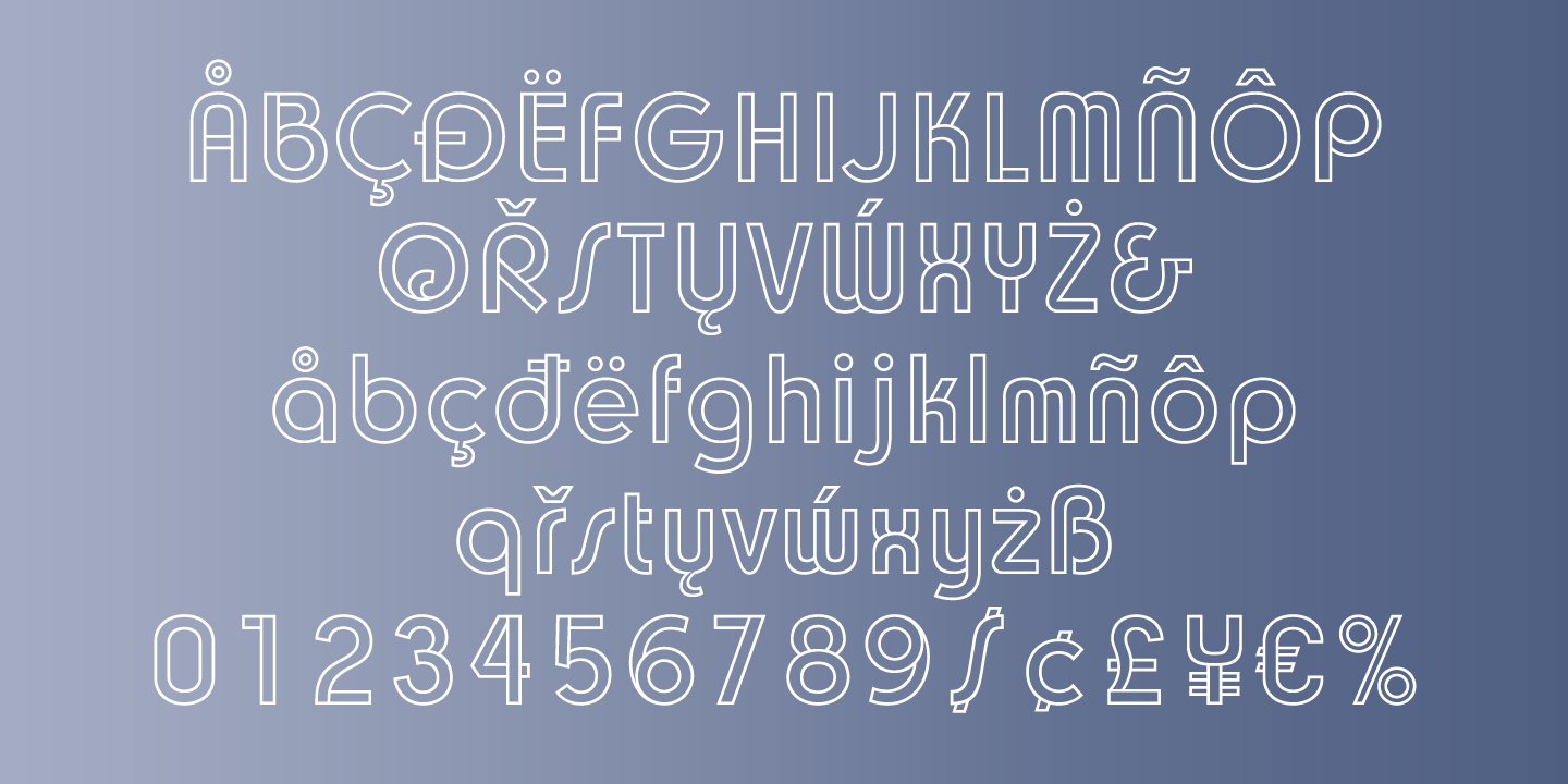 Churchward Design Outline Font Poster #1