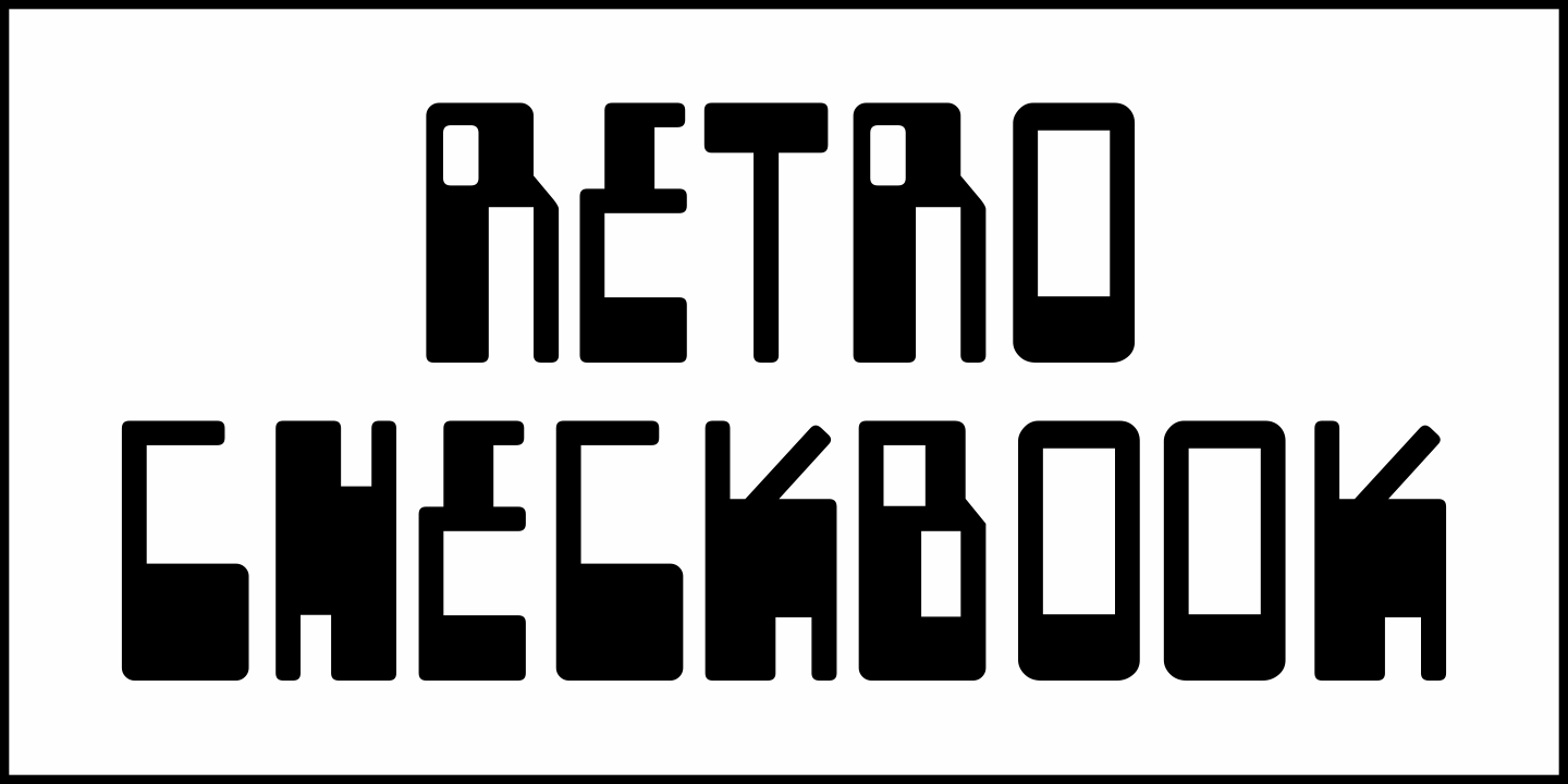 Retro Checkbook Font Poster #1