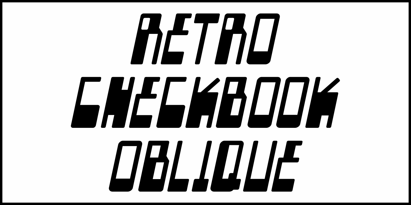 Retro Checkbook Font Poster #1
