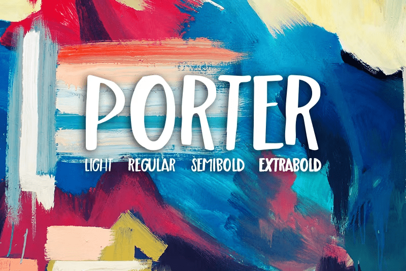 Porter Font Family Poster