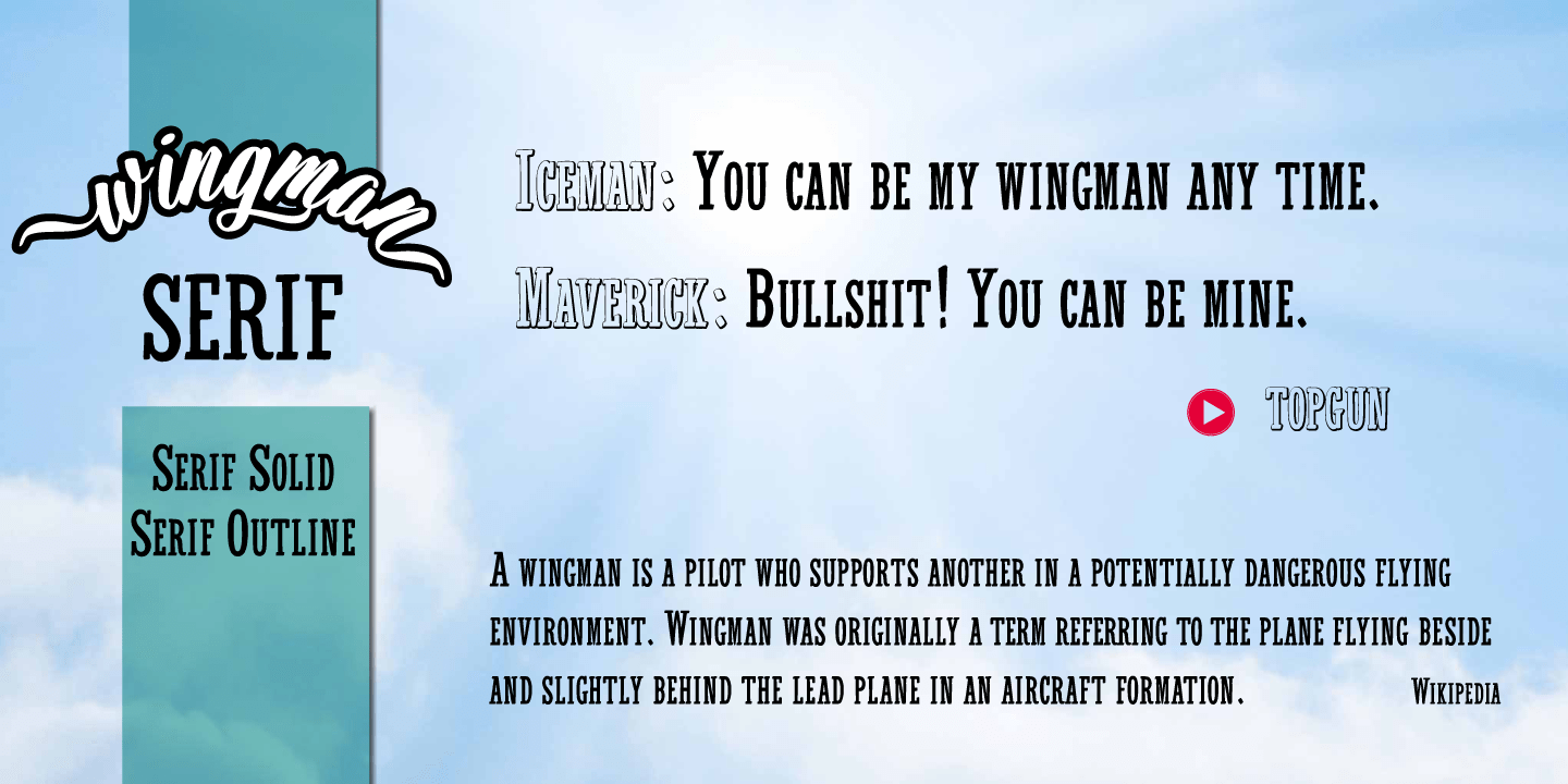 Wingman Font Poster #1