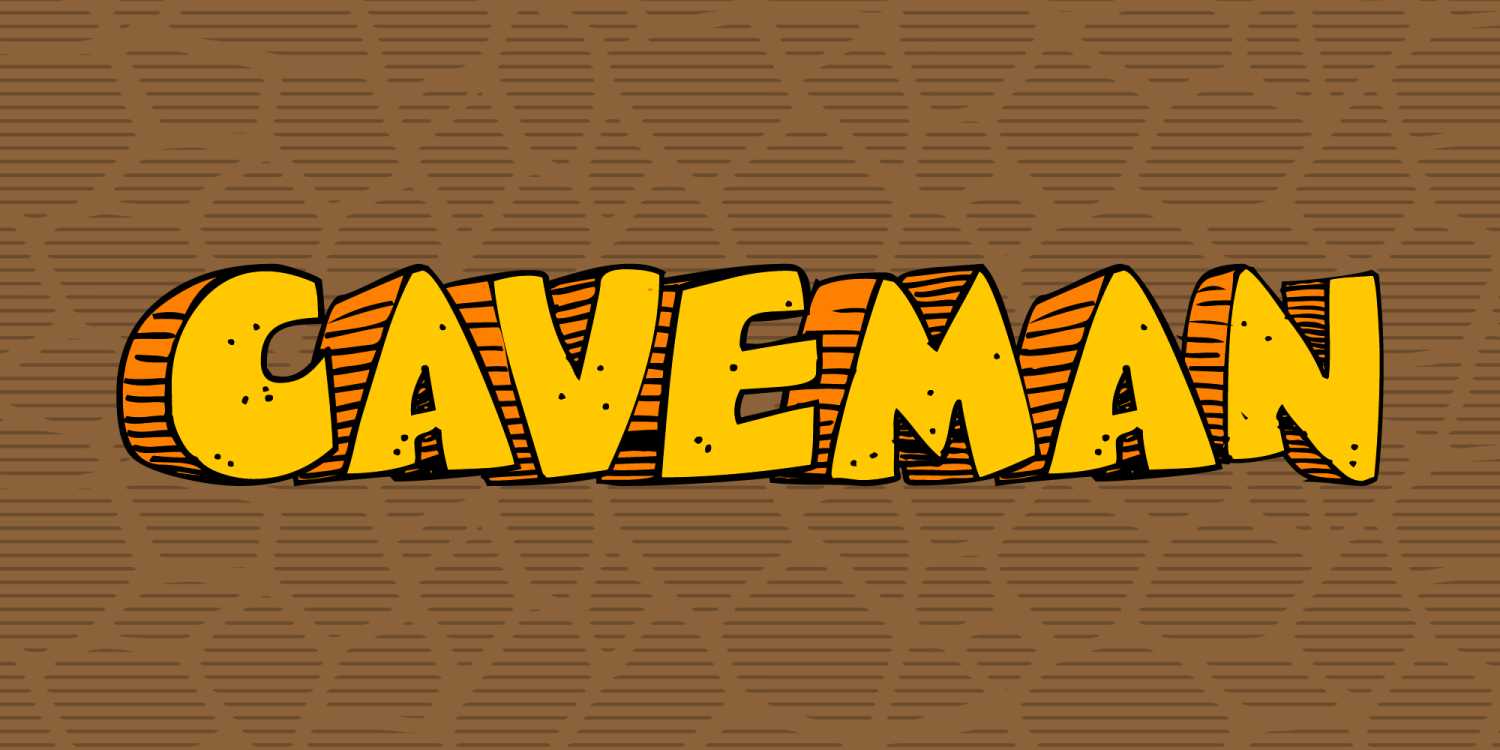 Caveman Font Poster #1