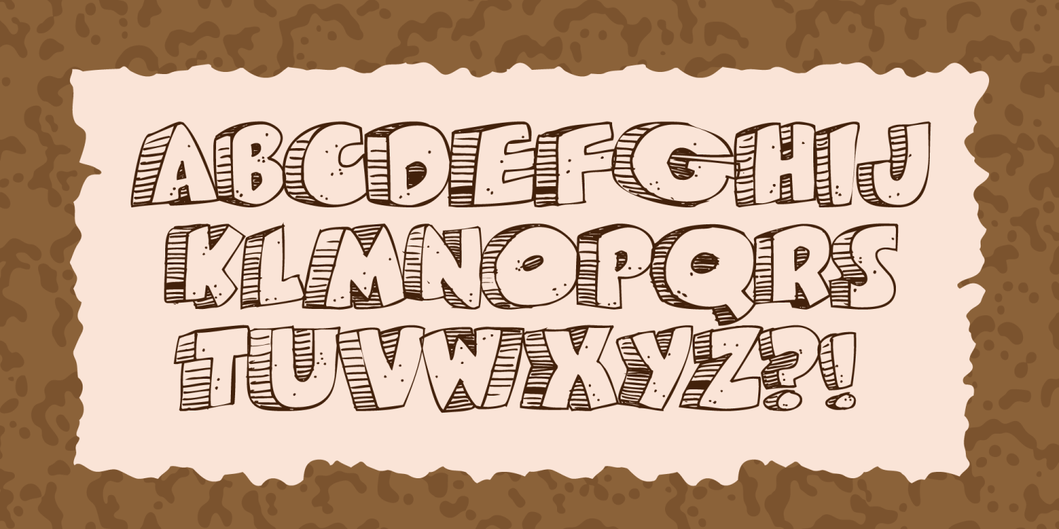 Caveman Font Poster #1