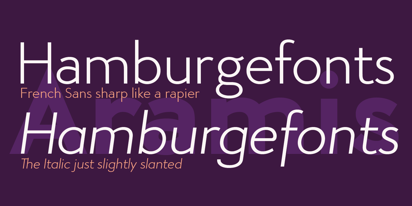 Aramis Font Poster #1