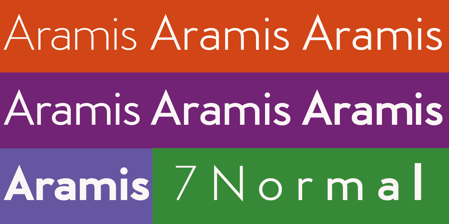 Aramis Font Poster #1