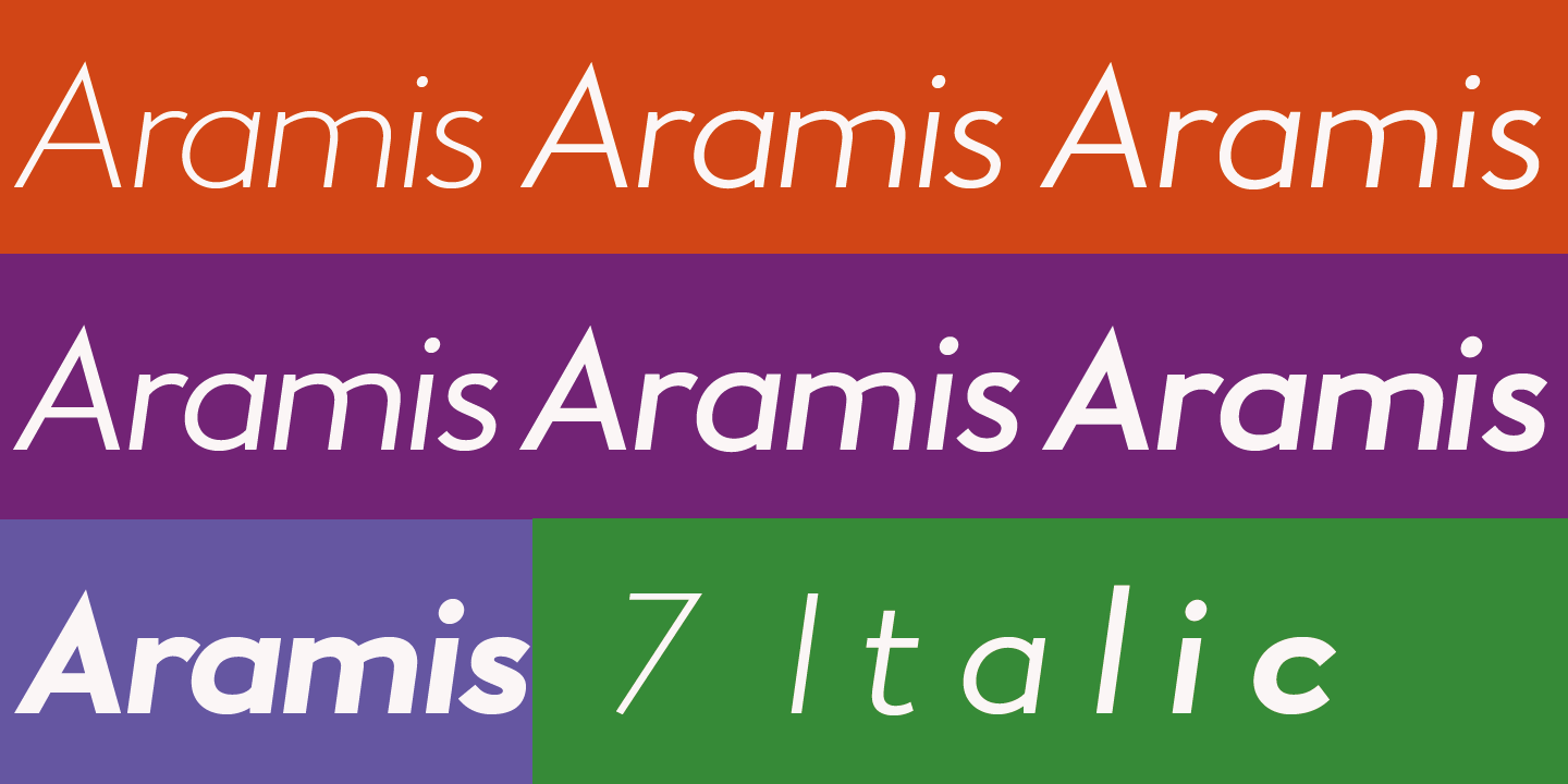 Aramis Font Poster #1