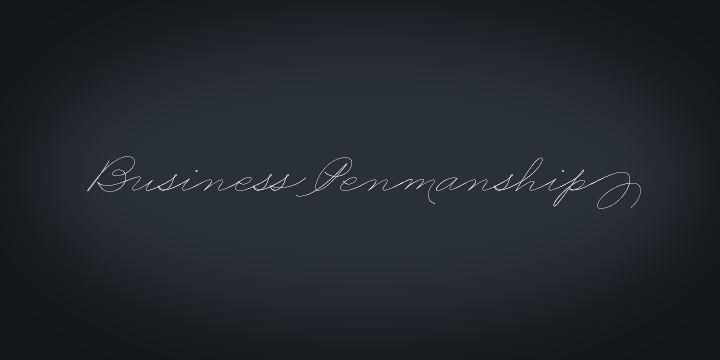 Business Penmanship Font Poster #1