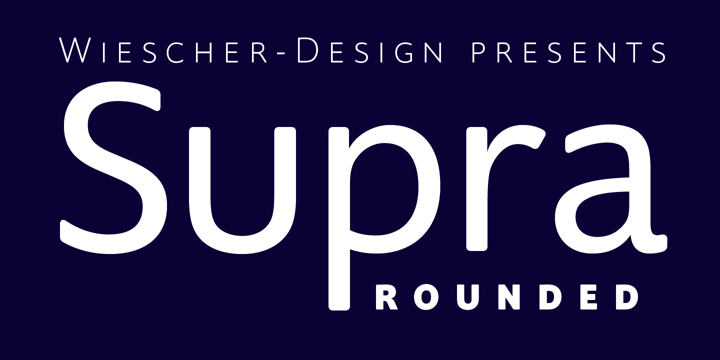 Supra Rounded Font Poster #1