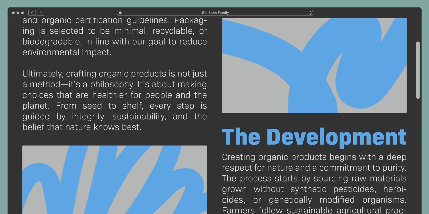 Bio Sans Font Poster #5