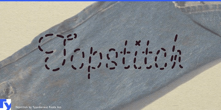 Topstitch Font Poster #1