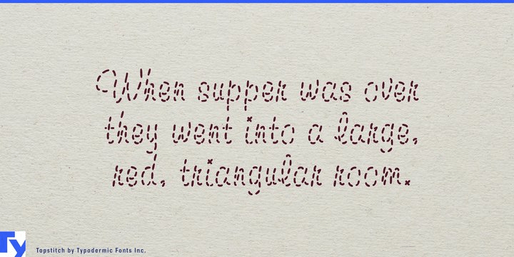 Topstitch Font Poster #1