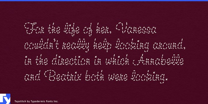 Topstitch Font Poster #1