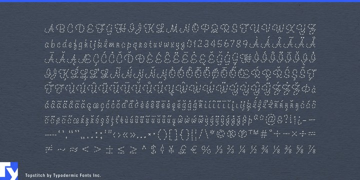 Topstitch Font Poster #1