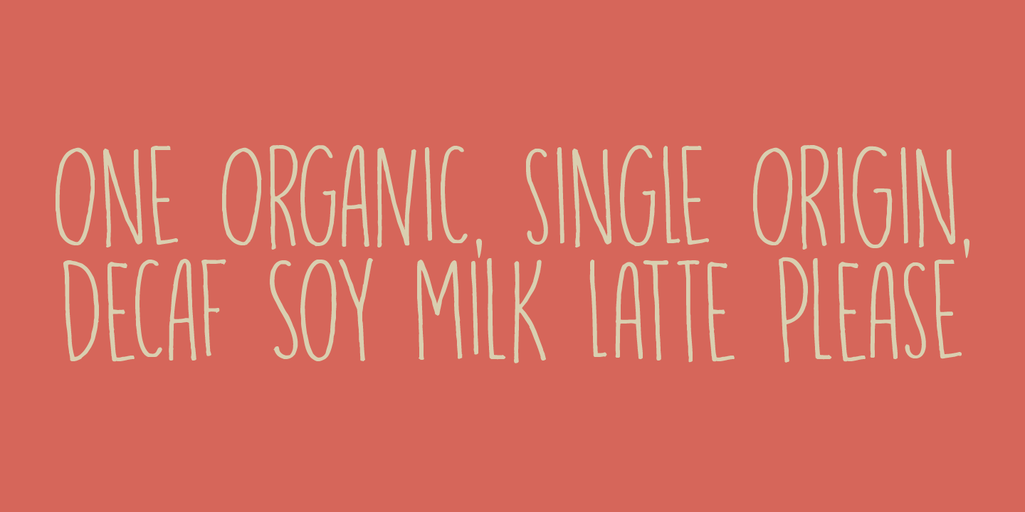 Running Hipster Font Poster #1