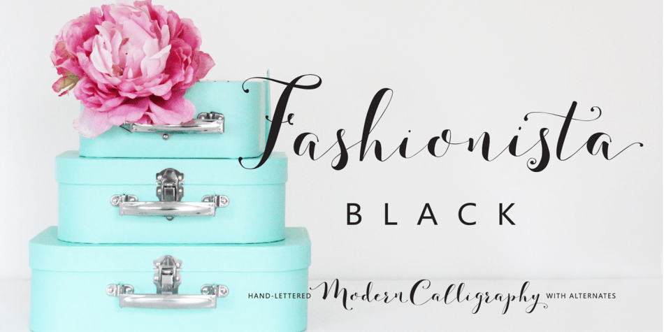 Fashionista Black Font Poster #1