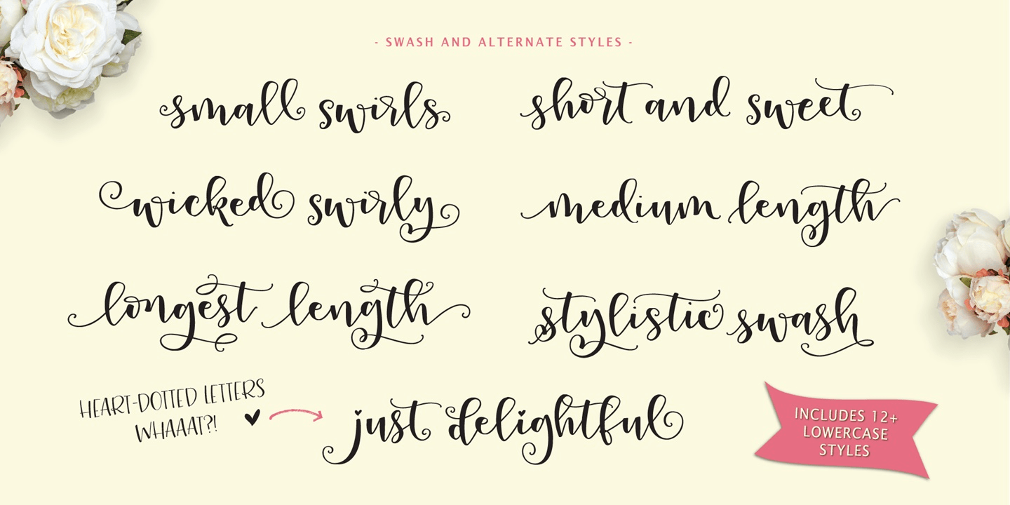 Peony Blooms Font Poster #4