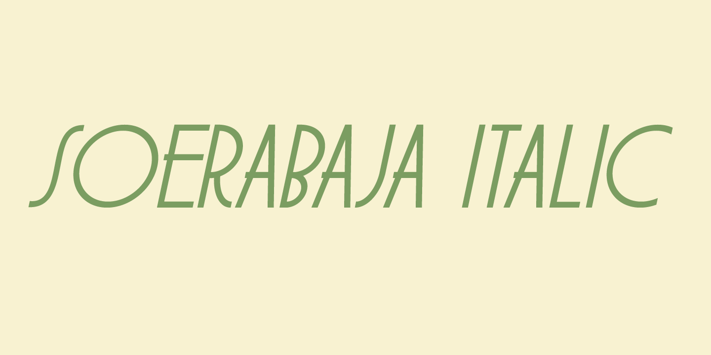 Soerabaja Font Poster #1