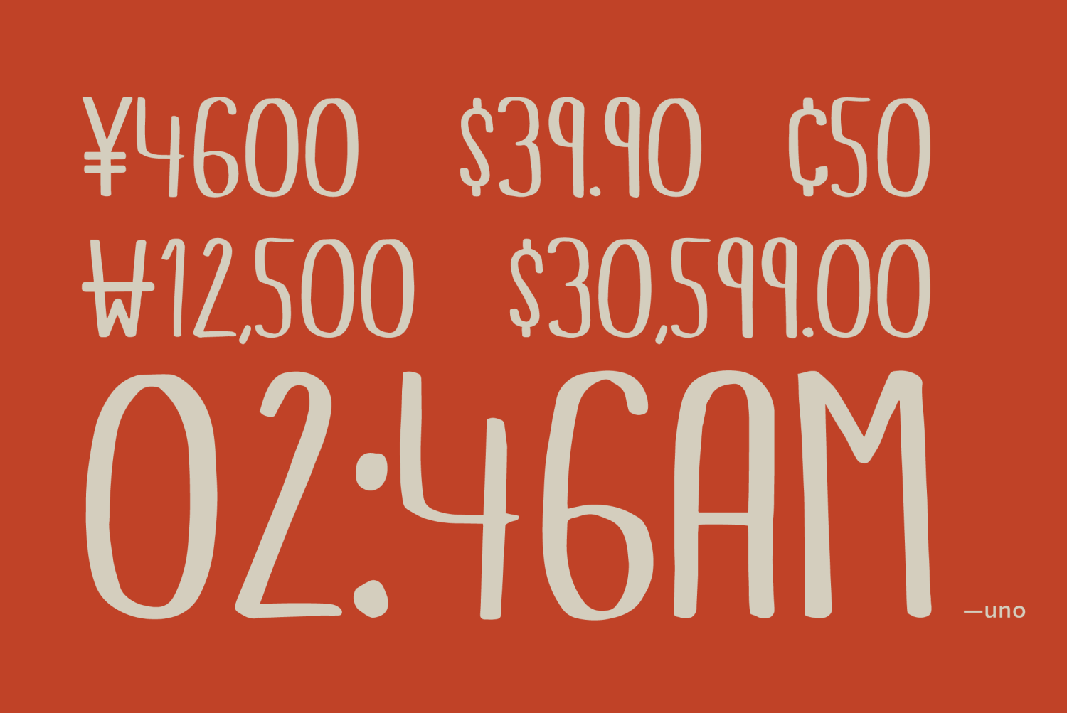 YWFT Estée Font Poster #1