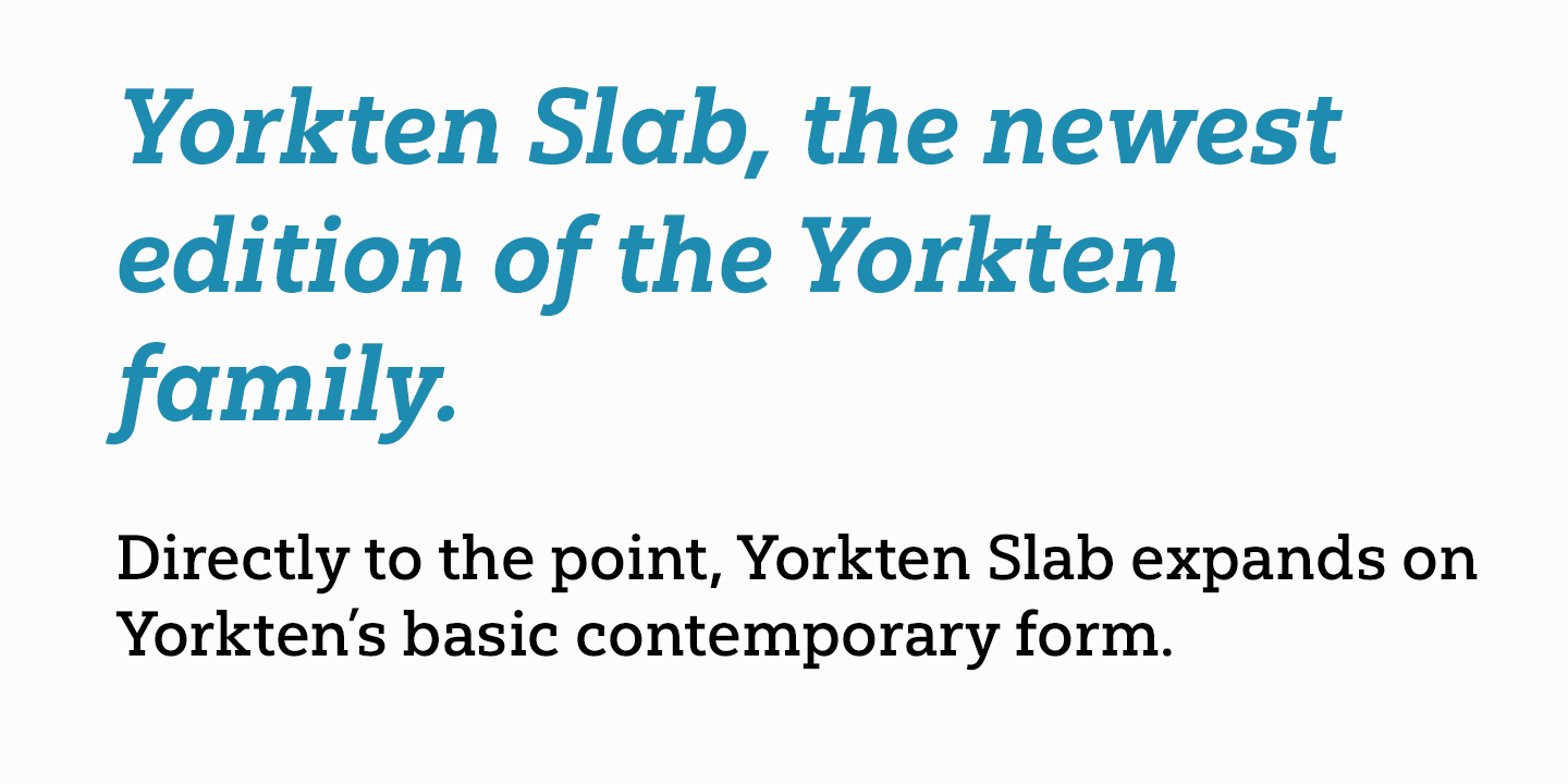 Yorkten Slab Font Poster #1