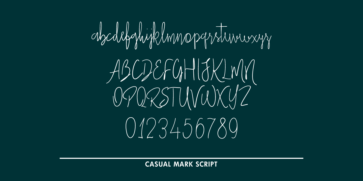 Casual Mark Script Font Poster #1