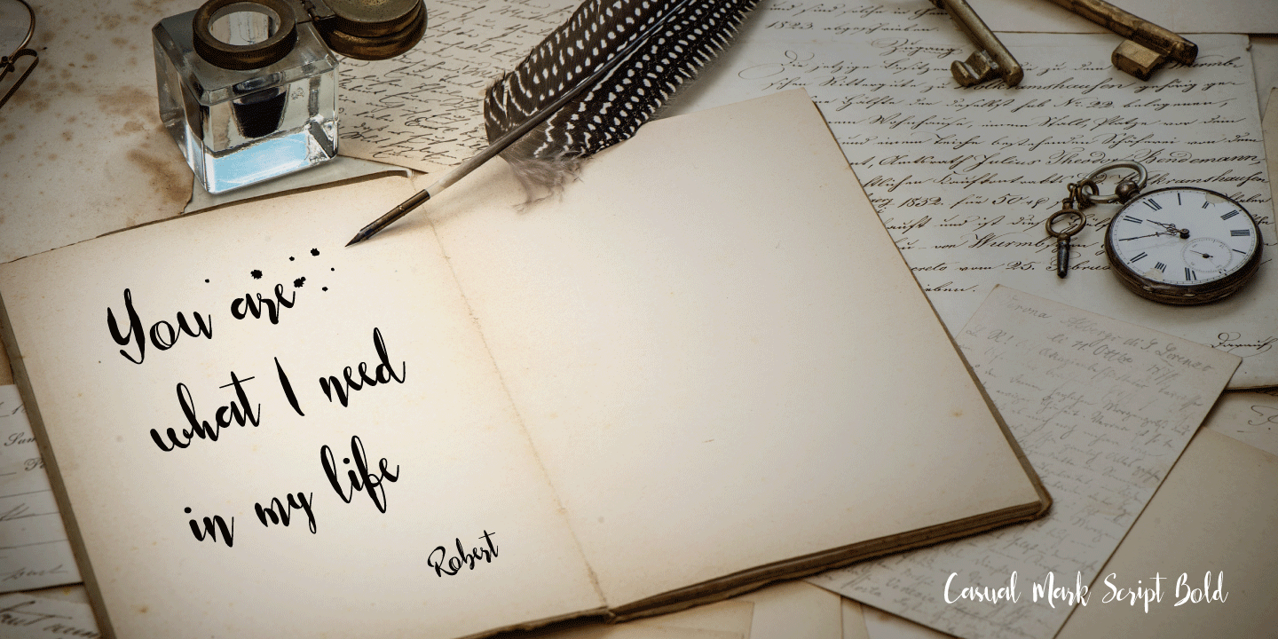 Casual Mark Script Font Poster #1