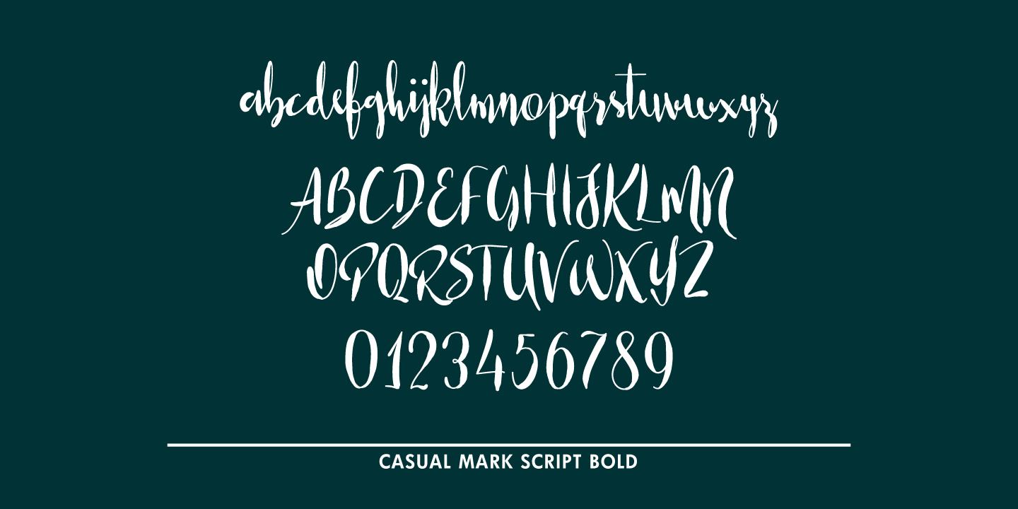 Casual Mark Script Font Poster #1