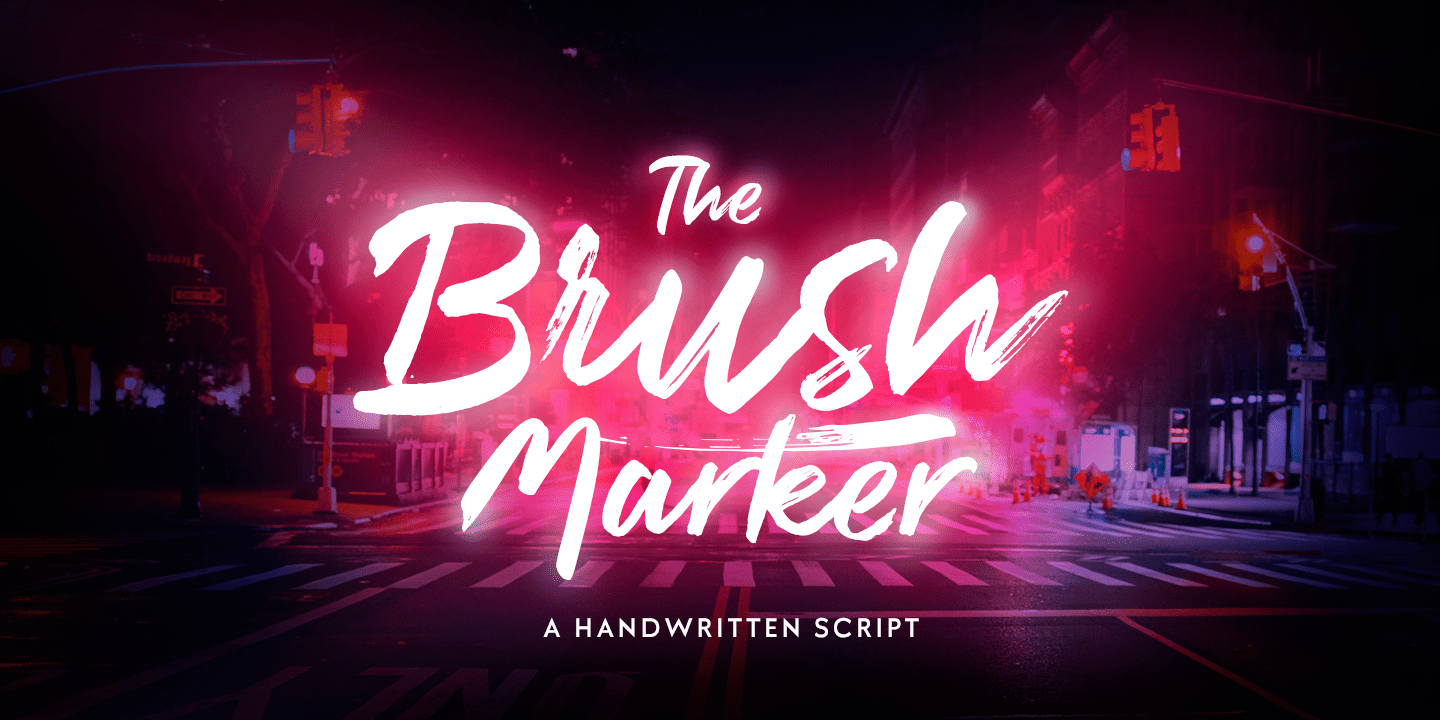 Brush Marker Font Family Poster