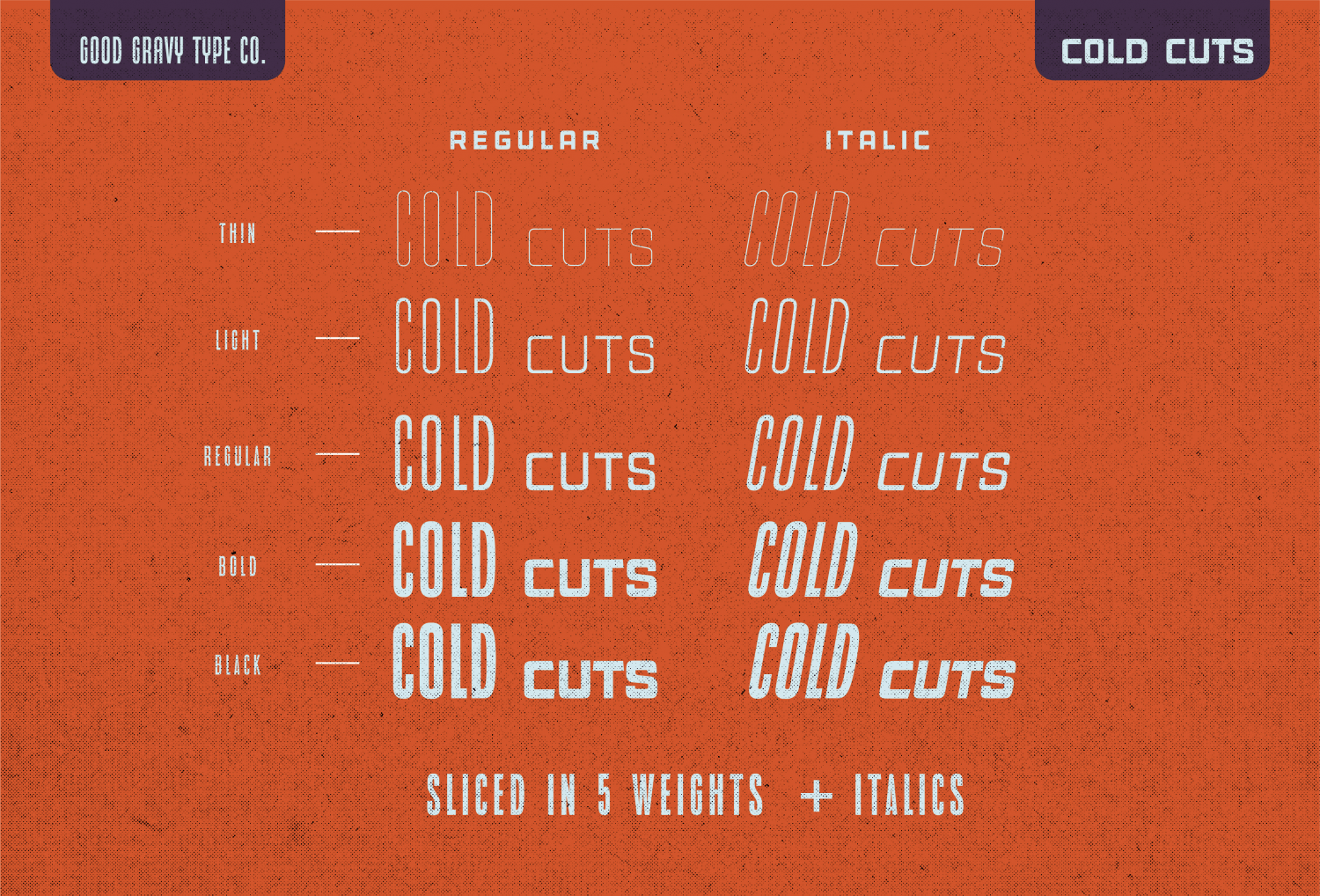 Cold Cuts Font Poster #1