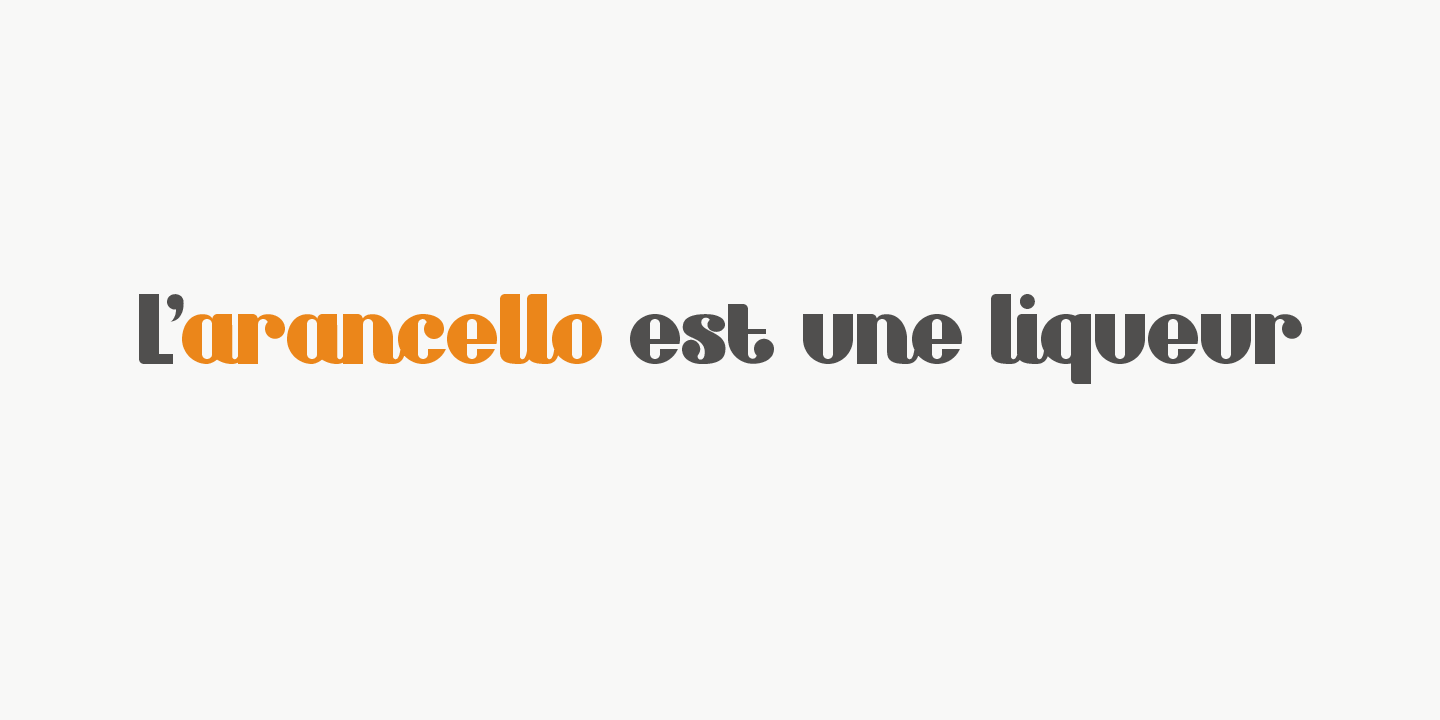 Arancello Font Poster #1