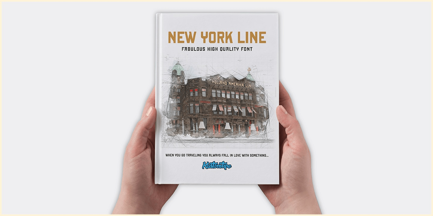 New York Line Font Poster #1